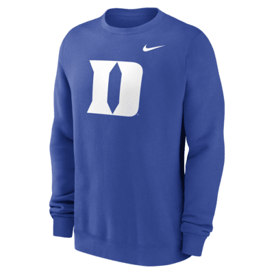 Sudadera de cuello redondo sin cierre universitaria Nike para hombre Duke Blue Devils Primetime Evergreen Logo