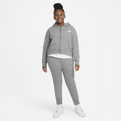 Nike Sportswear Club Big Kids' (Girls') French Terry Fitted Pants (Extended Size)