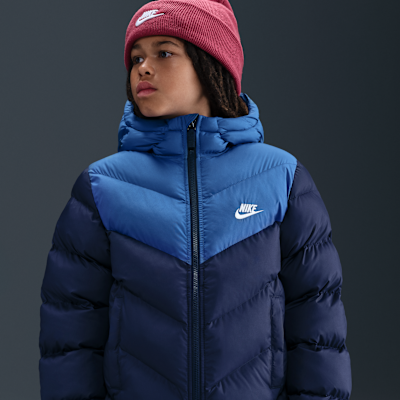 Chamarra acolchada Therma-FIT holgada para niños talla grande Nike Sportswear All Day Play