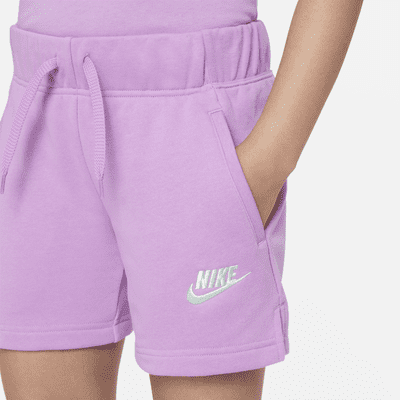 nike french terry shorts pink