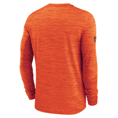 Cleveland Browns Sideline Team Issue Velocity Men's Nike Dri-FIT NFL Long-Sleeve T-Shirt