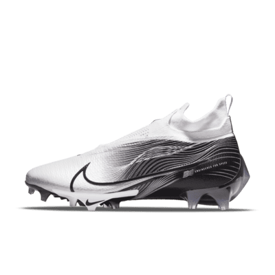 Nike Men's Vapor Edge Elite 360 Flyknit Football Cleats, Size 10, White/Black