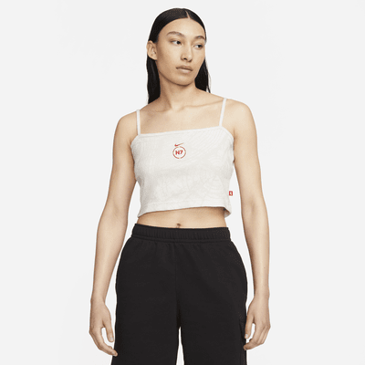 Top cropped de tela de canalé para mujer Nike SB N7