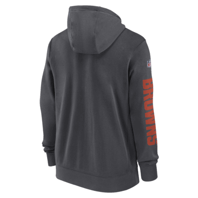 Cleveland Browns Sideline Team Issue Club Men's Nike Full Zip Hoodie