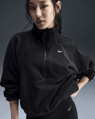 Женские  Nike One Therma-FIT Oversized 1/2-Zip Fleece Top