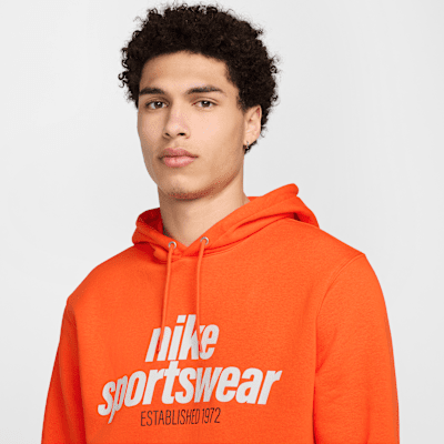 Sudadera con gorro sin cierre de tejido Fleece para hombre Nike Club