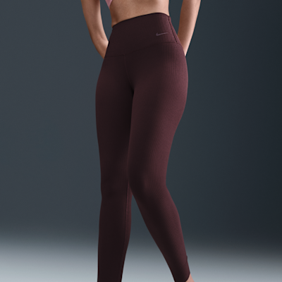 Nike Zenvy Rib Leggings de tiro alto de 7/8 de baja sujeción para mujer