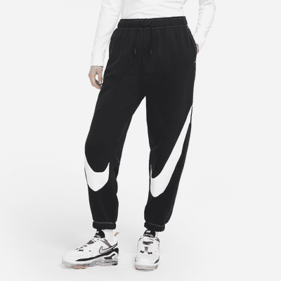 nike swoosh tracksuit bottoms black