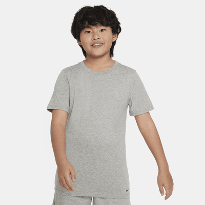 Camisetas interiores con cuello redondo para niños talla grande (paquete de 2) Nike