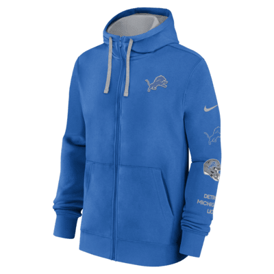 Detroit Lions Club Men's Nike NFL Full-Zip Hoodie