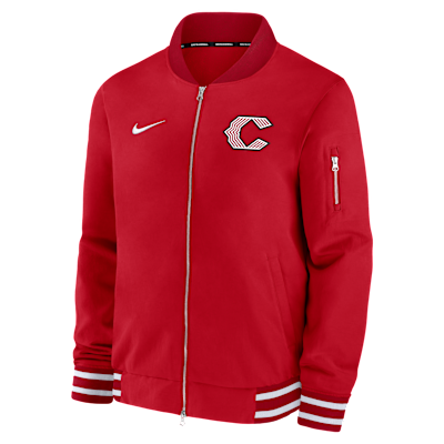 Cincinnati Reds Authentic Collection City Connect Men's Nike MLB Full-Zip Bomber Jacket from Nike - $210