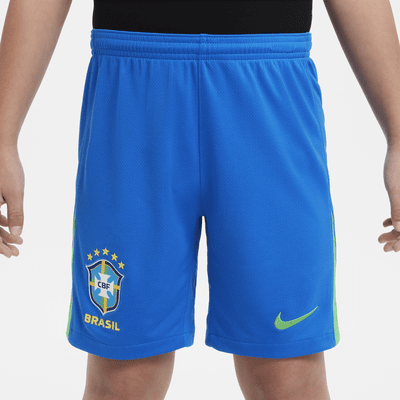 กางเกงฟุตบอลขาสั้น Replica เด็กโต Nike Dri-FIT Brazil 2024 Stadium Home