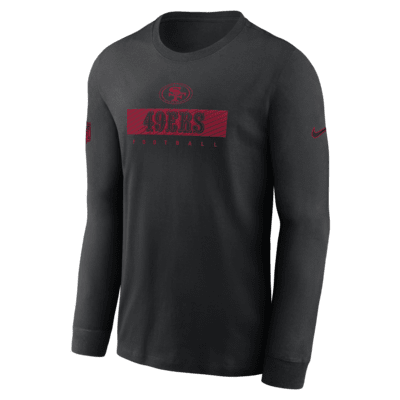 San Francisco 49ers Sideline Team Issue Men's Nike Dri-FIT NFL Long-Sleeve T-Shirt