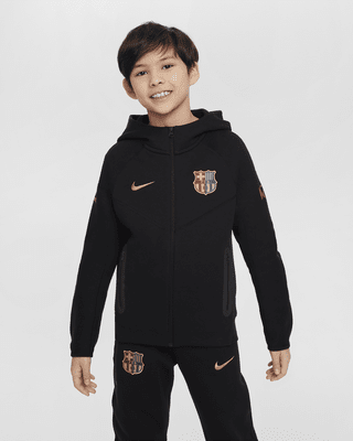 Подростковое худи FC Barcelona Tech Fleece Big Kids' (Boys') Nike Soccer Full-Zip Hoodie