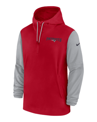 Мужская куртка New England Patriots Sideline Pre-Game Player Nike NFL 1/2-Zip Hooded