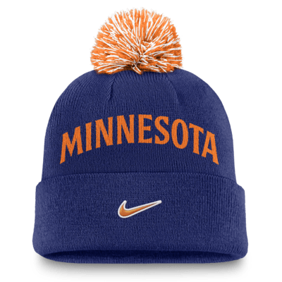 Gorro Nike de la MLB con dobladillo y pompón para hombre Minnesota Twins Peak
