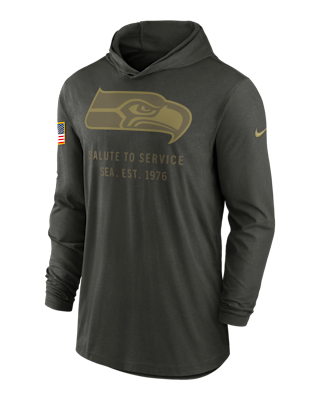 Мужские  Seattle Seahawks Salute to Service Sideline Men’s Nike Dri-FIT NFL Long-Sleeve Hooded Top