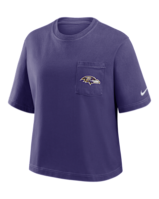 Женская футболка Baltimore Ravens Rewind Pocket Boxy Nike NFL