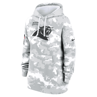 Carolina Panthers Salute to Service Primary Edge Club Women's Nike NFL Pullover Hoodie