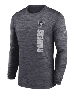 Мужская футболка Las Vegas Raiders Sideline Velocity Nike Dri-FIT NFL Long-Sleeve