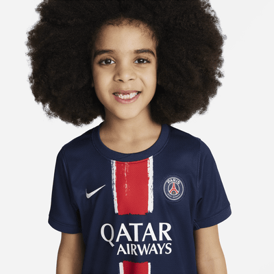 Divisa da calcio replica in 3 pezzi Nike Paris Saint-Germain 2024/25 Stadium per bambino/a – Home