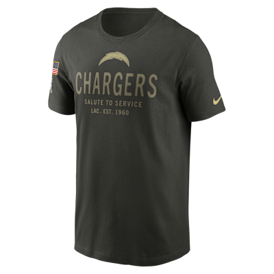Los Angeles Chargers Salute to Service Sideline Primary Edge Men's Nike Dri-FIT NFL T-Shirt