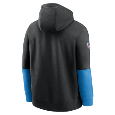 Sudadera con gorro sin cierre de la NFL Nike para hombre Carolina Panthers Sideline Team Issue Club