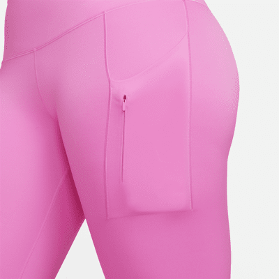 Leggings de tiro alto de 7/8 de sujeción firme con bolsillos para mujer Nike Go