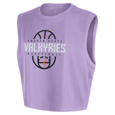 Golden State Valkyries Nike Women's WNBA Authentic Sleeveless Cropped T-Shirt from Nike - $47