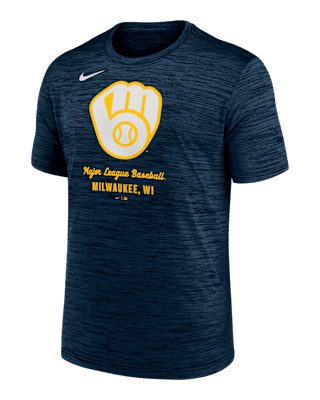 Мужская футболка Milwaukee Brewers Velocity Nike Dri-FIT MLB