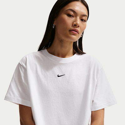 Playera de manga corta de ajuste holgado cropped para mujer Nike Sportswear