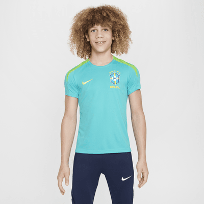 Brazil Strike Big Kids' Nike Dri-FIT Soccer Short-Sleeve Knit Top