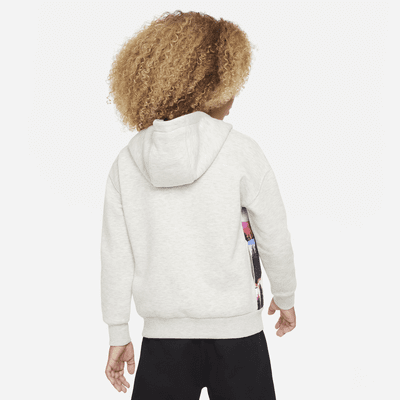 Sudadera con gorro para niños talla pequeña Nike Sportswear Snow Day Fleece Printed Pullover