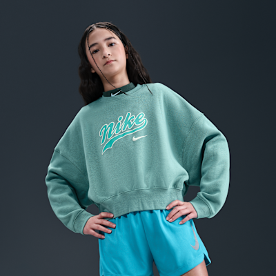Nike Sportswear Older Kids' (Girls') Cropped Fleece Sweatshirt
