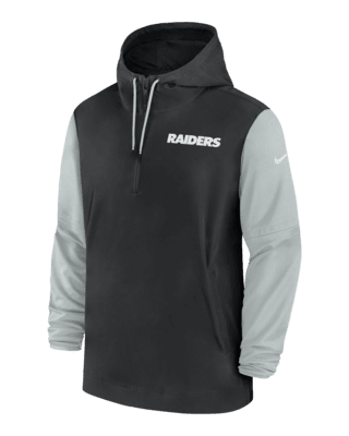 Мужская куртка Las Vegas Raiders Sideline Pre-Game Player Nike NFL 1/2-Zip Hooded