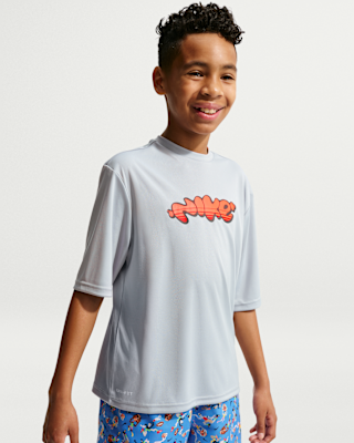 Детские шорты Nike Swim Hydroguard Big Kids' (Boys') Dri-FIT UV Short Sleeve Top