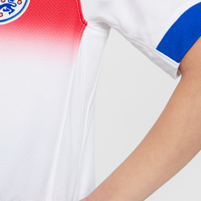 England 2025 Stadium Home (Women's Team) Big Kids' Nike Dri-FIT Soccer Replica Jersey