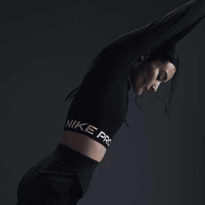 Nike Pro 365 女款 Dri-FIT 短版長袖上衣