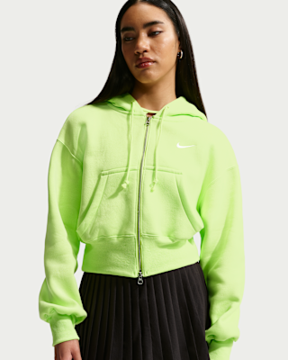 Женское худи Nike Sportswear Phoenix Fleece Loose Full-Zip Cropped Hoodie