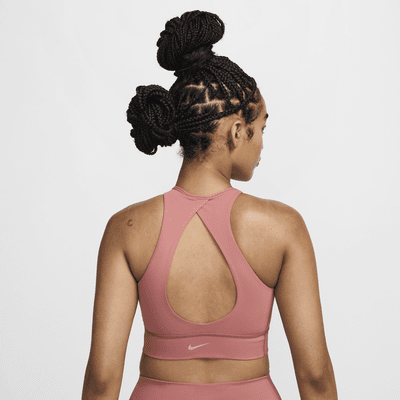 Bra deportivo de baja sujeción con forro ligero y cuello alto para mujer Nike One Twist