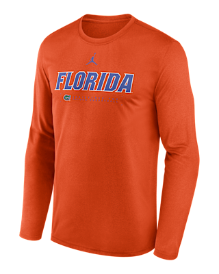 Мужская футболка Florida Courtside Basketball Shootaround Legend Jordan Brand Dri-FIT College Long-Sleeve для баскетбола
