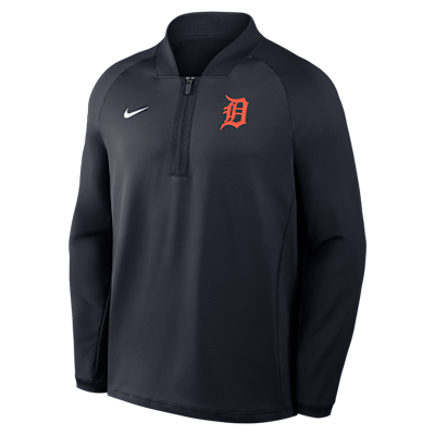 Detroit Tigers Authentic Collection Men's Nike Dri-FIT MLB 1/2-Zip Long-Sleeve Top from Nike - $95