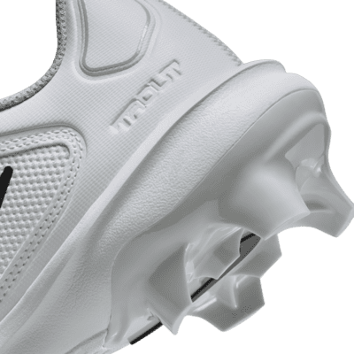 Nike Kids' Force Zoom Trout 8 Pro MCS Baseball Cleats, Boys', Size 3.5, White/Grey