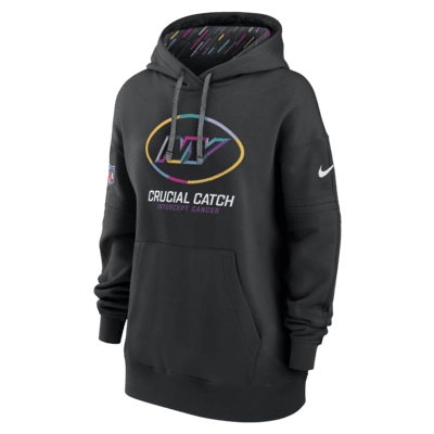 New York Jets Crucial Catch Club Women's Nike NFL Pullover Hoodie