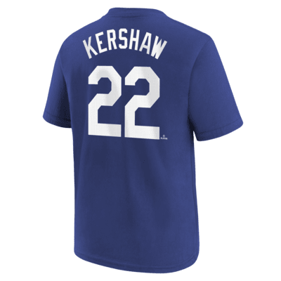 Clayton Kershaw Los Angeles Dodgers 2024 World Series Champions Big Kids' Nike MLB T-Shirt