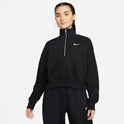 Sweat court à 1/4 de zip Nike Sportswear Phoenix Fleece pour femme