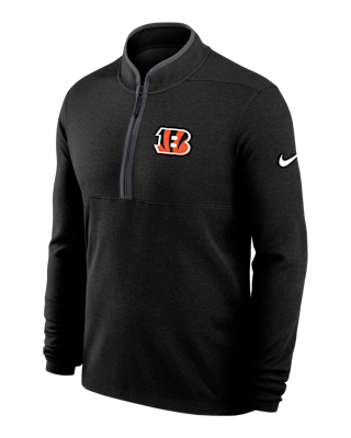 Мужские  Cincinnati Bengals Logo Victory Nike Dri-FIT NFL 1/2-Zip Long-Sleeve Top