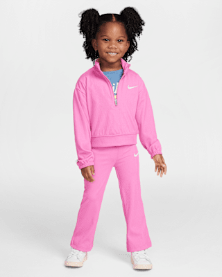 Детские тайтсы Nike Game, Swoosh, Match! Toddler Quarter-Zip Ribbed Top and Leggings Set