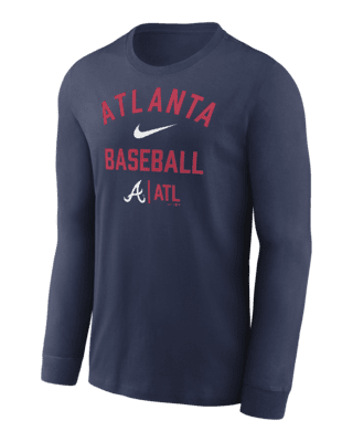 Nike Men's Atlanta Braves White Cooperstown Long Sleeve T-Shirt