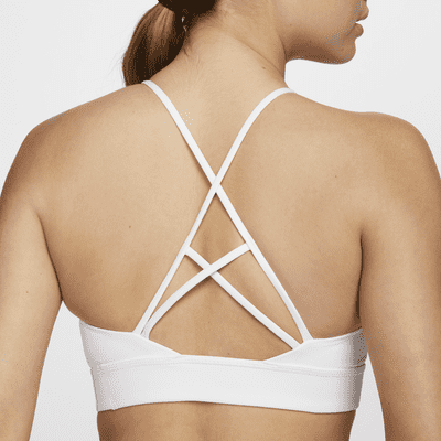 Bra deportivo de baja sujeción acolchado con cuello alto para mujer Nike Indy Rainbow Ladder